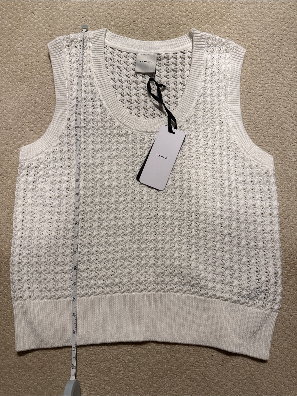 NWT Varley Ferns Open Knit Tank - size large - Picture 4 of 7